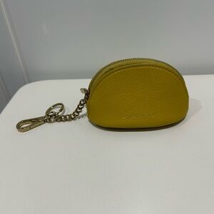 Yellow Leather Coin Purse